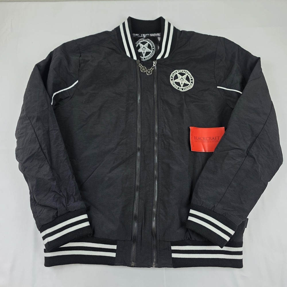 Blackcraft Jacket Mens XL Black CYOF Bomber Create Your Own Future Pentagram